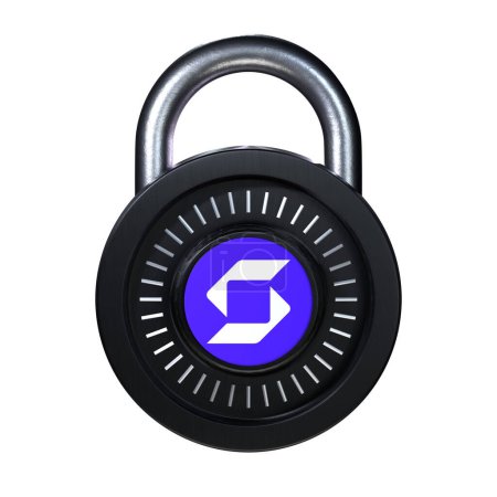 Téléchargez les photos : Crypto Lock Safe Pal icône sur fond blanc - en image libre de droit