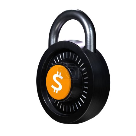 Foto de Crypto Lock SATS icono sobre fondo blanco - Imagen libre de derechos