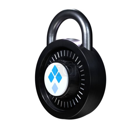 Foto de Crypto Lock SSV icono de red sobre fondo blanco - Imagen libre de derechos