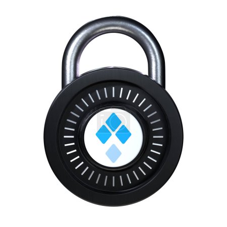 Téléchargez les photos : Crypto Lock SSV icône de réseau sur fond blanc - en image libre de droit