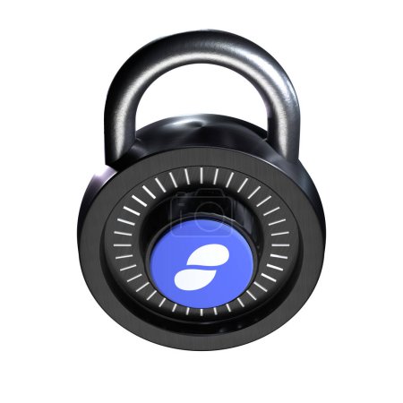 Téléchargez les photos : Crypto Lock icône de statut sur fond blanc - en image libre de droit