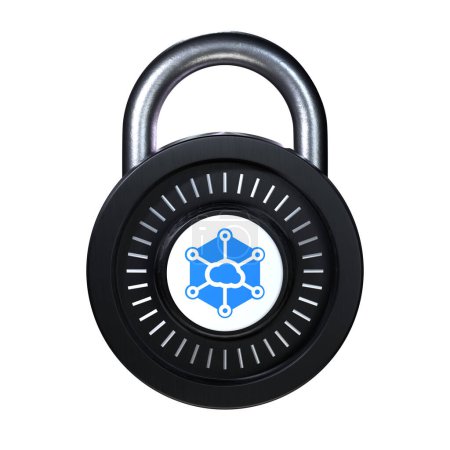 Téléchargez les photos : Crypto Lock Storj icône sur fond blanc - en image libre de droit
