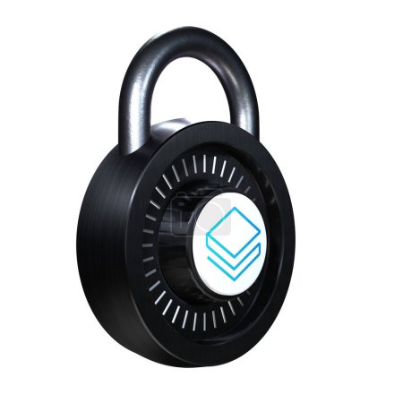 Foto de Crypto Lock Stratis icono sobre fondo blanco - Imagen libre de derechos