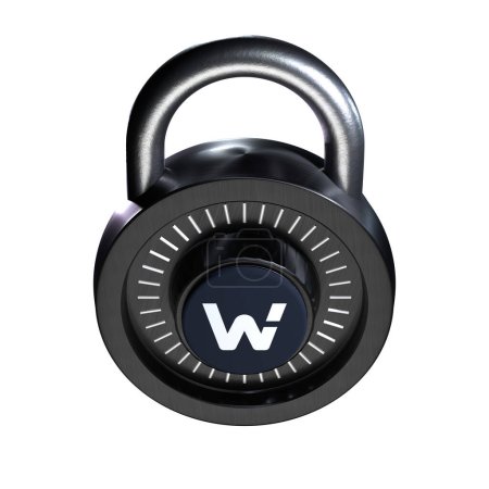 Photo for Crypto Lock WOO Network vector illustration - Royalty Free Image