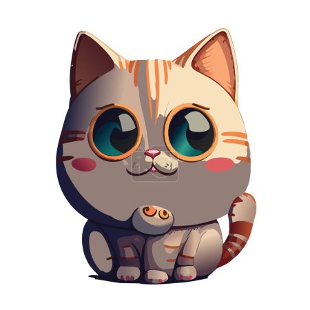 Illustration for Cute cat cartoon vector illustration design - Royalty Free Image