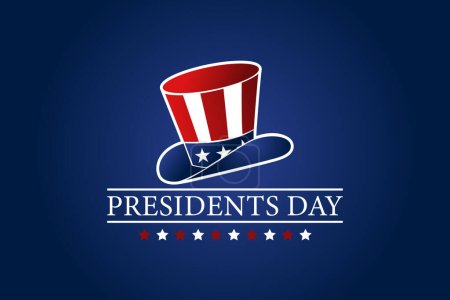 Illustration for Presidents day vector illustration. President's day celebrations. The design concept for the background with the president's hat. - Royalty Free Image