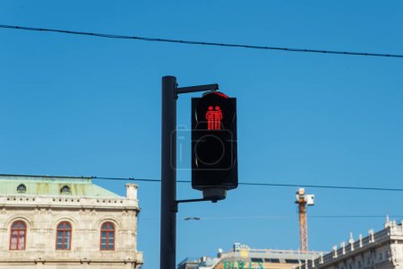 LGBT traffic lights in Vienna, Austria