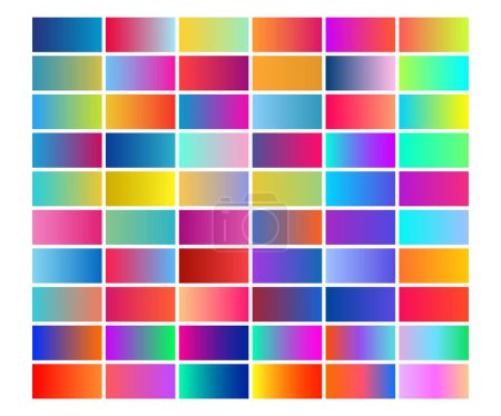 Photo for Collection of colorful smooth gradient background for graphic design. Vector illustration. - Royalty Free Image