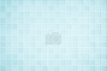 Photo for White or Blue ceramic wall and floor tiles abstract background. Design geometric mosaic texture for the decoration of the bedroom. Simple seamless pattern for backdrop advertising banner poster or web - Royalty Free Image