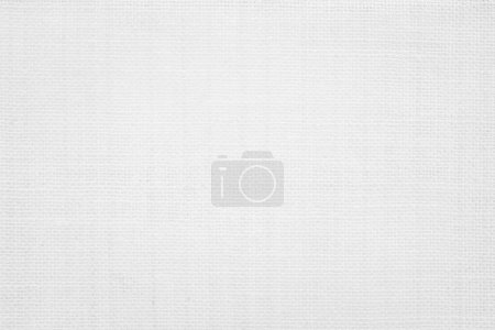 Photo for Fabric canvas woven texture background in pattern light white color blank. Natural gauze linen, carpet wool and cotton cloth textile textured as clean empty for decoration text. Grey sack material. - Royalty Free Image