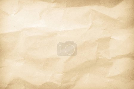 Vieille surface de texture vintage en papier pour fond. Recycler le papier brun pâle texture froissée, couleur crème recyclé papier kraft texture vierge avec espace de copie pour le texte.