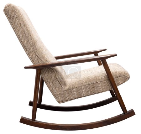 Téléchargez les photos : Vintage rocking chair isolated on white background - en image libre de droit