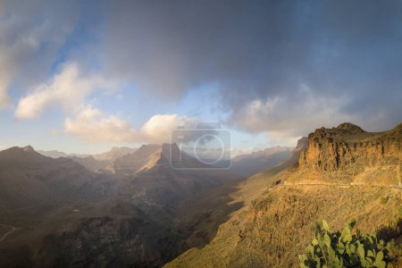 Vista panorámica desde el mirador Degollada de la Yeguas, Gran Canaria