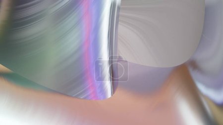 Modern PC screen wallpaper, synthetic pearlescent tech holographic iridescent abstract composition with xyz math function, 3D rendering