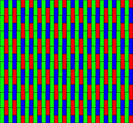 Illustration for Seamless RGB pattern inspired by monitor screen - Royalty Free Image
