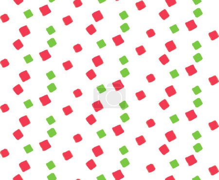 Téléchargez les illustrations : Modèle sans couture de carrés verts et rouges - en licence libre de droit