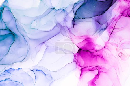 Photo for Marble ink abstract art from exquisite original painting for abstract background . Painting was painted on high quality paper texture to create smooth marble background pattern of ombre alcohol ink . - Royalty Free Image