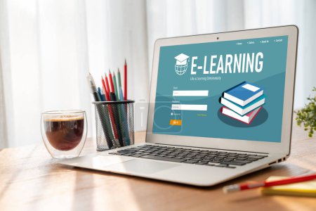 E-Learning-Website mit moderner Software für Studenten zum Online-Lernen im Internet-Netzwerk