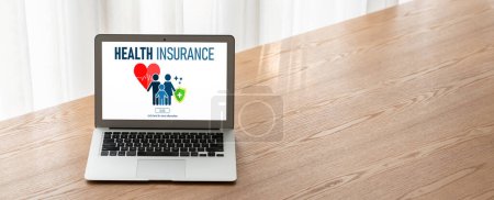 Photo for Health insurance web site modish registration system for easy form filling - Royalty Free Image