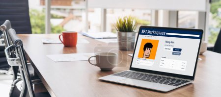 NFT-Marktplatz bietet modischen Verkaufskanal für digitale Künstler, um ihre Werke online über das Internet-Netzwerk zu verkaufen