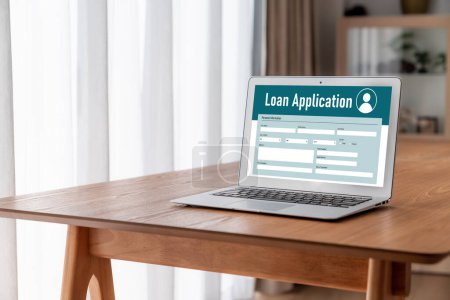 Photo for Online loan application form for modish digital information collection on the internet network - Royalty Free Image
