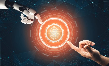 XAI 3D rend futuriste développement de la technologie de robot droïde, intelligence artificielle IA, et concept d'apprentissage automatique. Recherche mondiale en sciences bioniques robotiques pour l'avenir de la vie humaine.