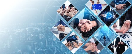 Teamwork und Human Resources HR-Management-Technologie-Konzept im Unternehmensgeschäft mit Menschen Gruppennetzwerk zur Unterstützung von Partnerschaft, Vertrauen, Teamarbeit und Einheit der Mitarbeiter im Büro ärgern