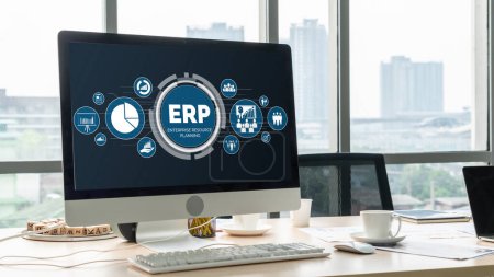 Software de planificación de recursos empresariales ERP para negocios modernos para planificar la estrategia de marketing