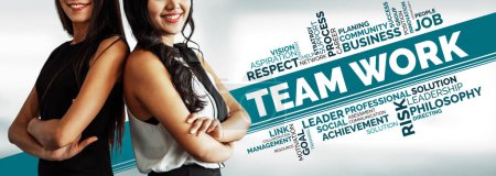 Teamwork and Business Human Resources - Group of business people working together as successful team building strength and unity for organization. Partnership, agreement and teamwork concept. uds