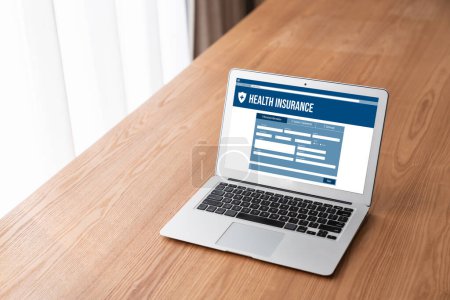Foto de Sistema de registro modish del sitio web del seguro médico para el llenado fácil del formulario - Imagen libre de derechos